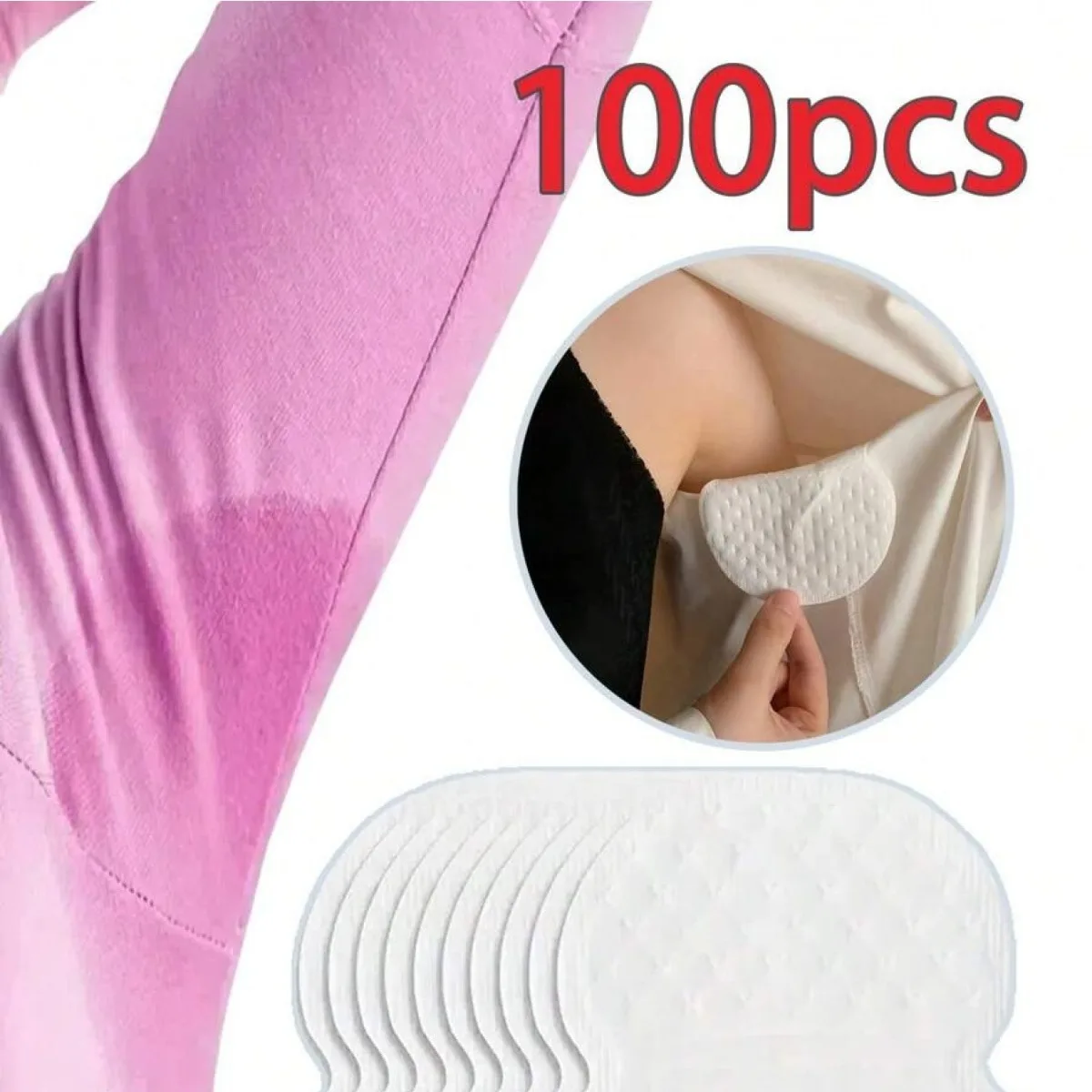 Summer Clothing Necessities - Disposable Armpit Sweat Pad Set 100-Piece,