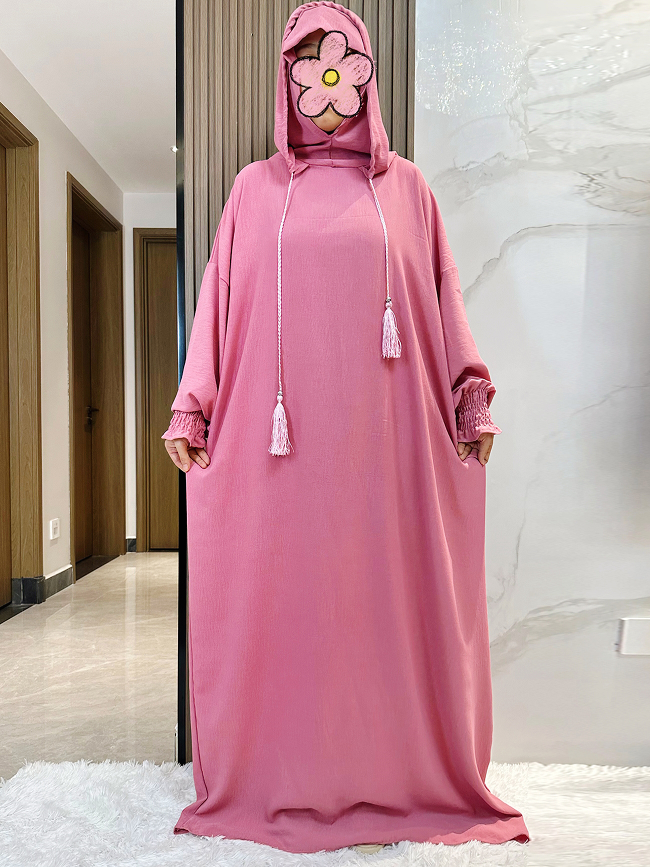 Summer Clothing Hijab - Muslim Abaya Long Sleeve 2 Hat