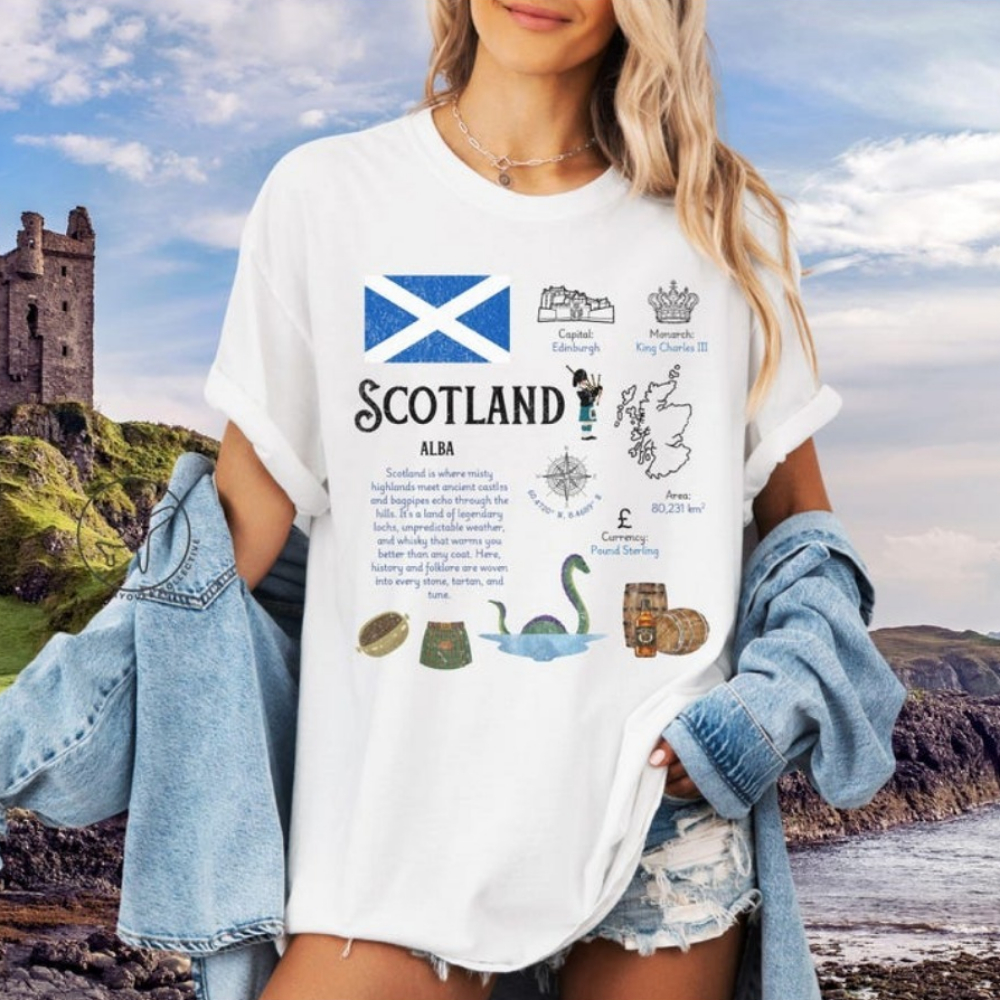 Womens Summer Clothing Uk - Scotland UK T-Shirt Edinburgh Shirt Scottish