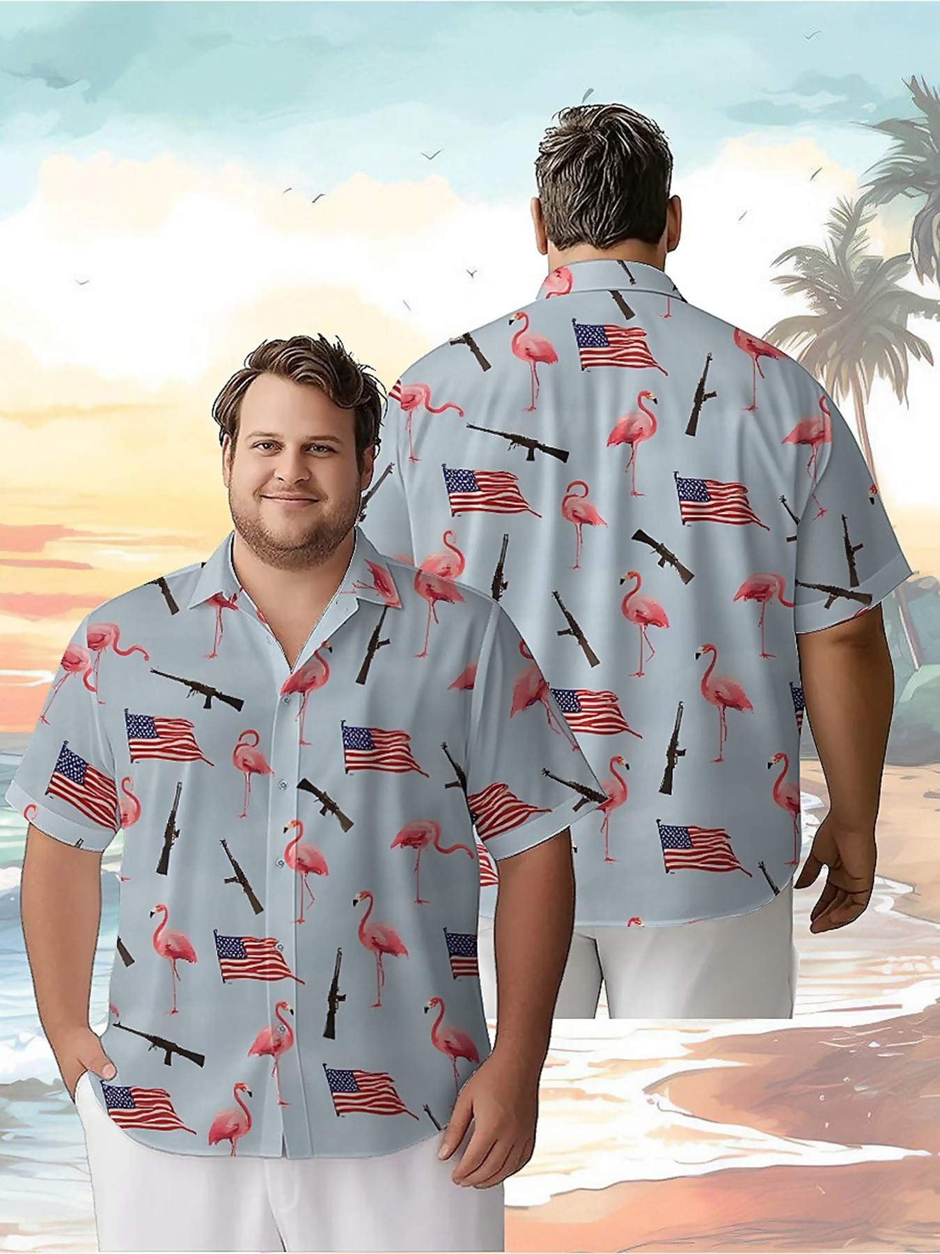 Summer Clothing For A Beach - Men's Plus Size Hawaiian Shirts American