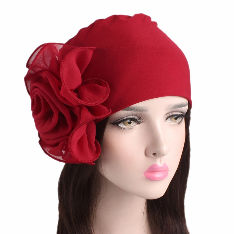 Fashion Women Big Flower Turba - Summer Clothing Hijab avis et prix