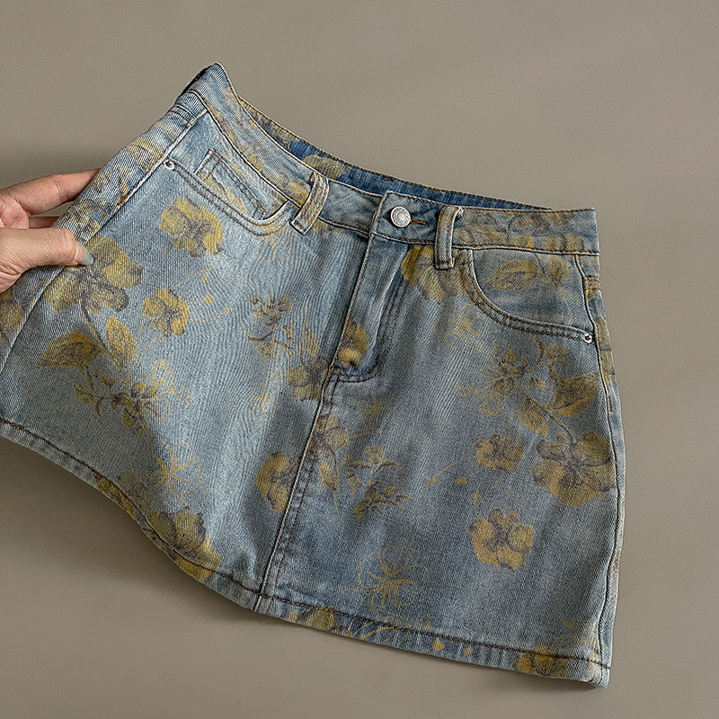 Elegant Women Denim Skirt Yell - Soft Summer Yellow Clothing avis et prix