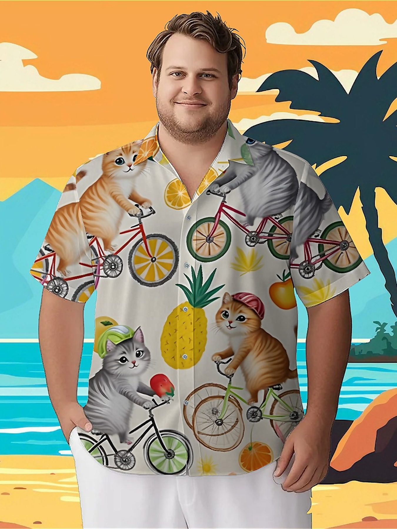 Men's Plus Size Hawaiian Shirt - Summer Clothing For A Beach avis et prix
