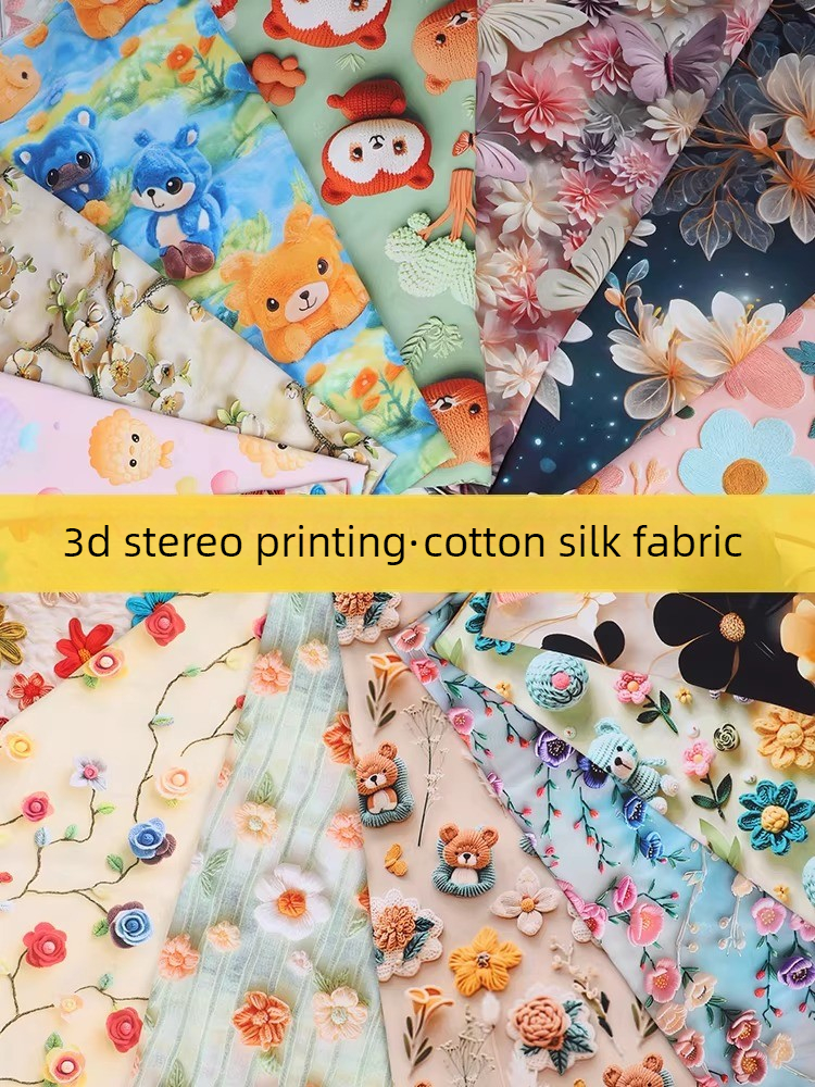 3D Printed Flower Rayon Fabric - Soft Summer Yellow Clothing avis et prix