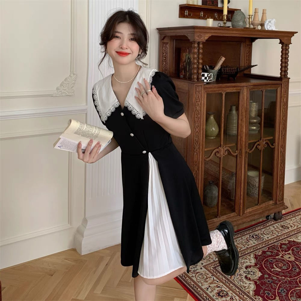 Black White Splicing Integrate - Summer Clothing Cheap avis et prix