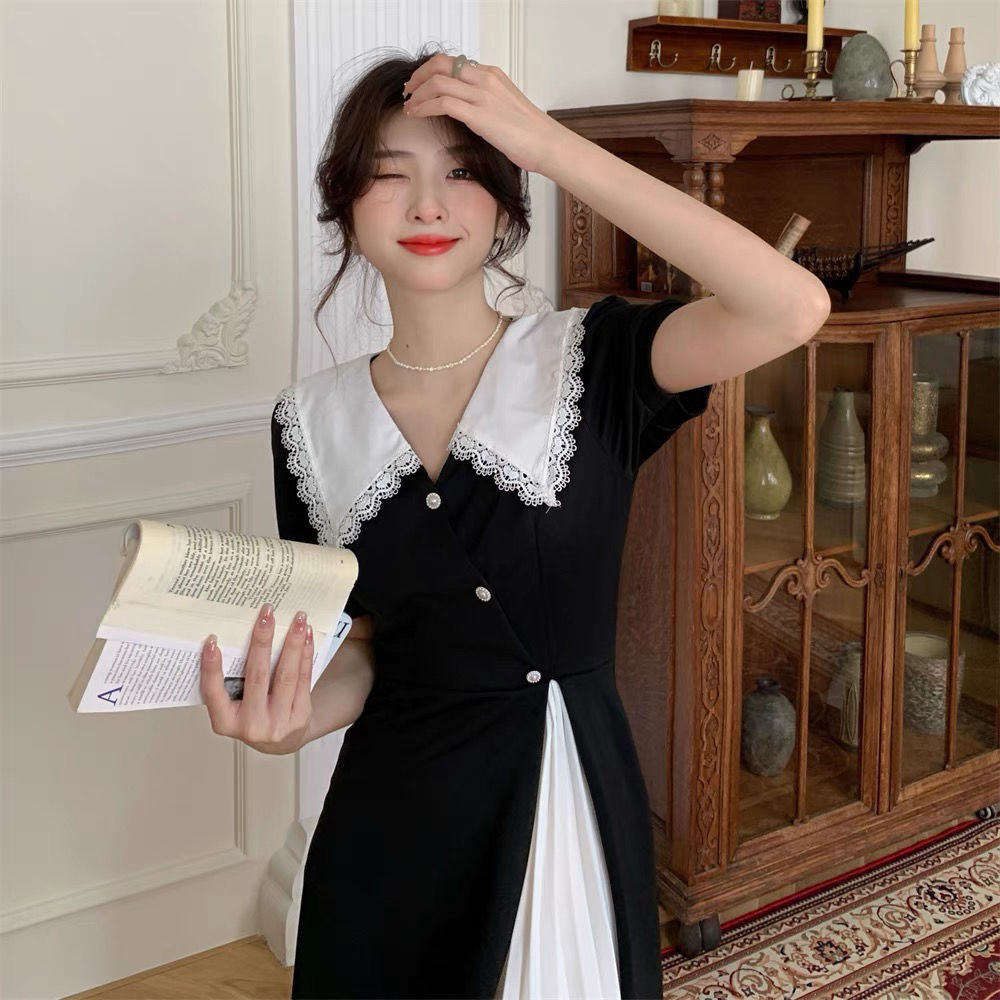 Black White Splicing Integrate - Summer Clothing Cheap avis et prix