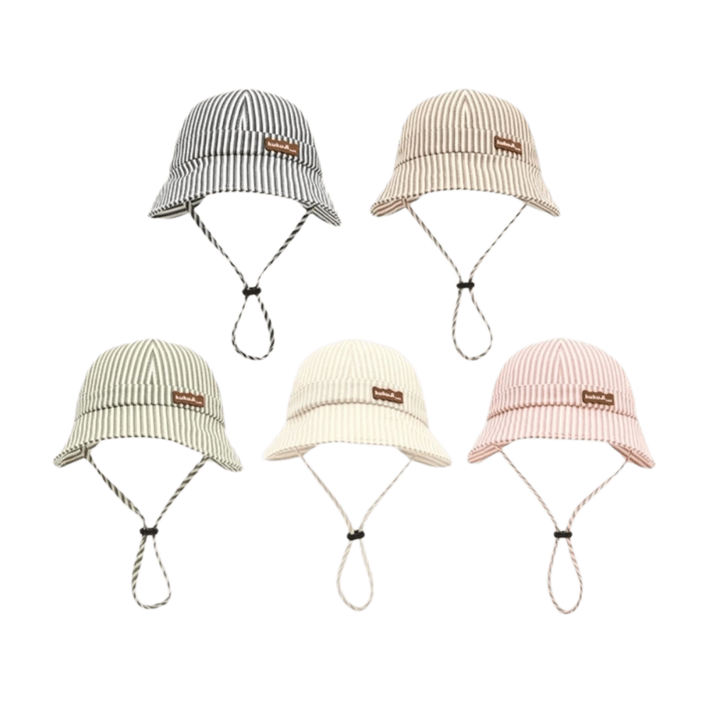 New Striped Baby Bucket Hat Ad - Sun Hat Wide Brim avis et prix