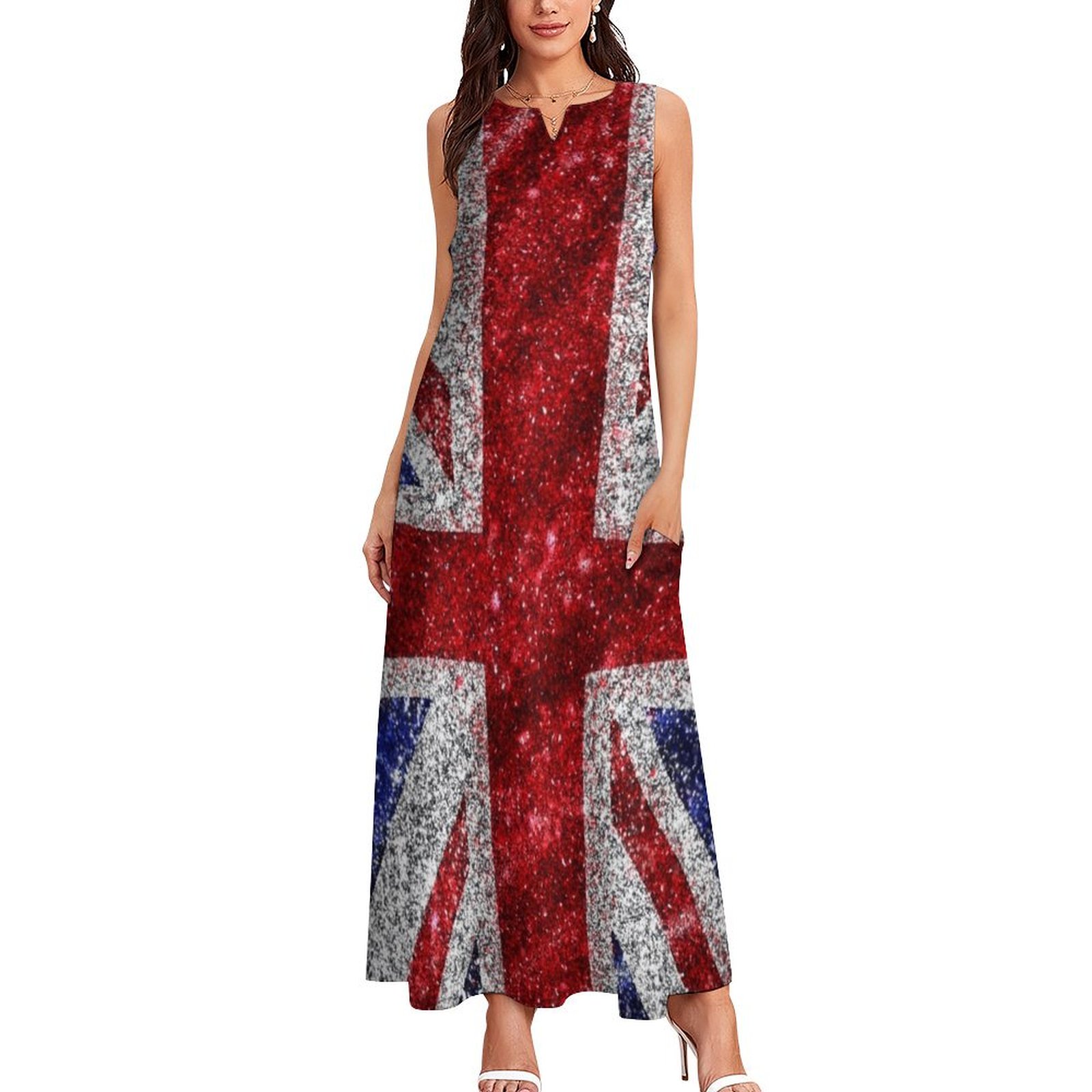 Faux Glitter Union Jack Flag U - Womens Summer Clothing Uk avis et prix