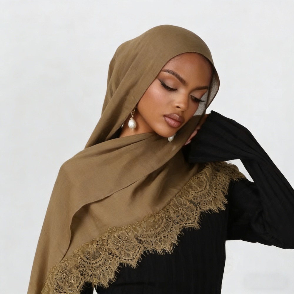 New Lace Splicing Rayon Cotton - Summer Clothing Hijab avis et prix