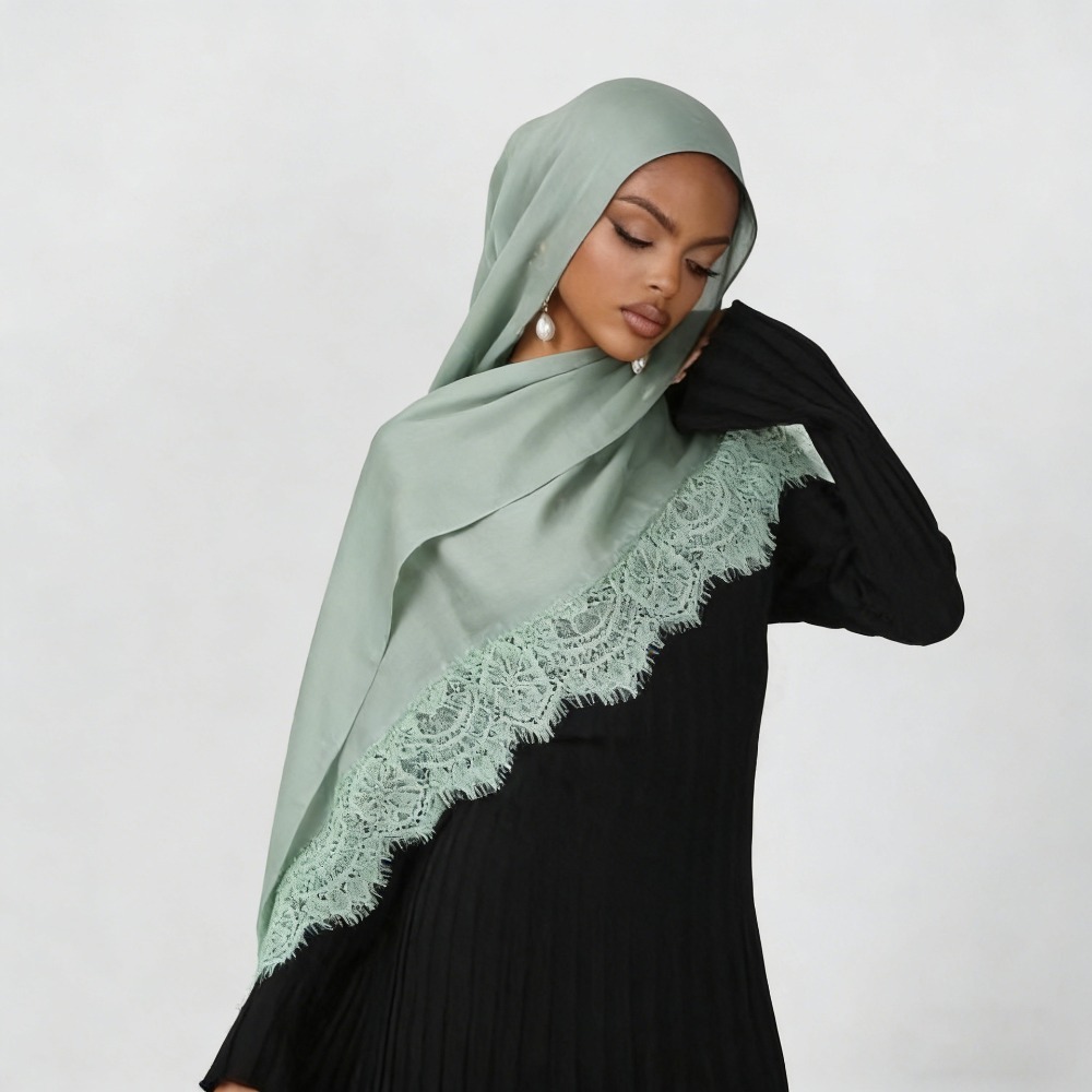 New Lace Splicing Rayon Cotton - Summer Clothing Hijab avis et prix