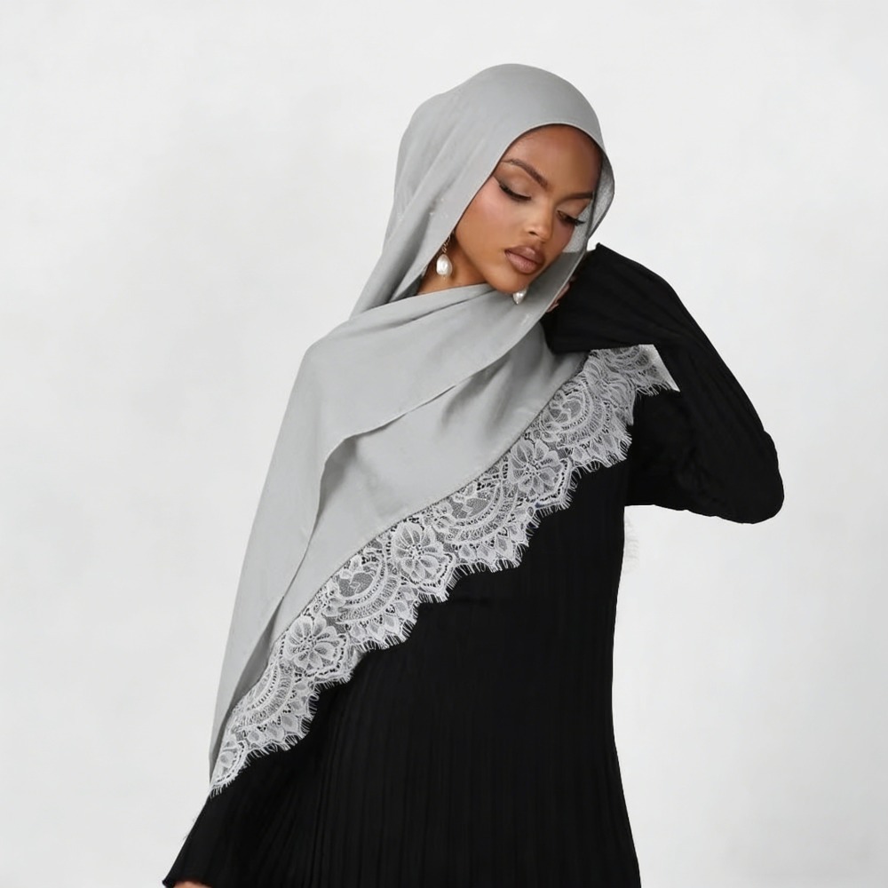 New Lace Splicing Rayon Cotton - Summer Clothing Hijab avis et prix