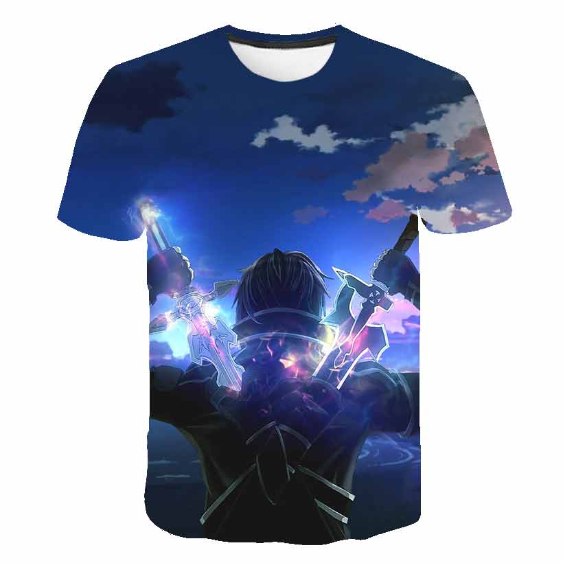 Anime 3D-printed Sword Art Onl - Summer Clothing Online Shopping avis et prix