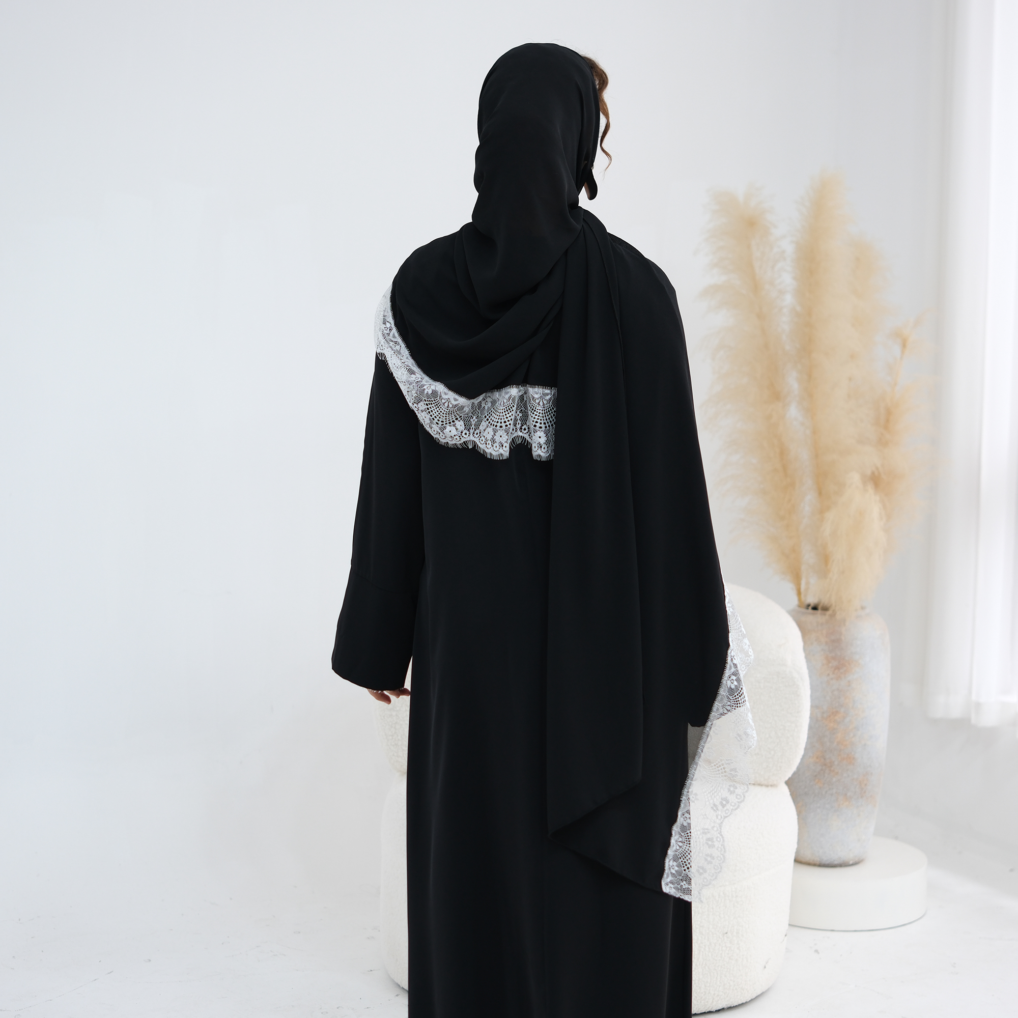Delicate Lace Trim Regular-Fit - Summer Clothing Hijab avis et prix