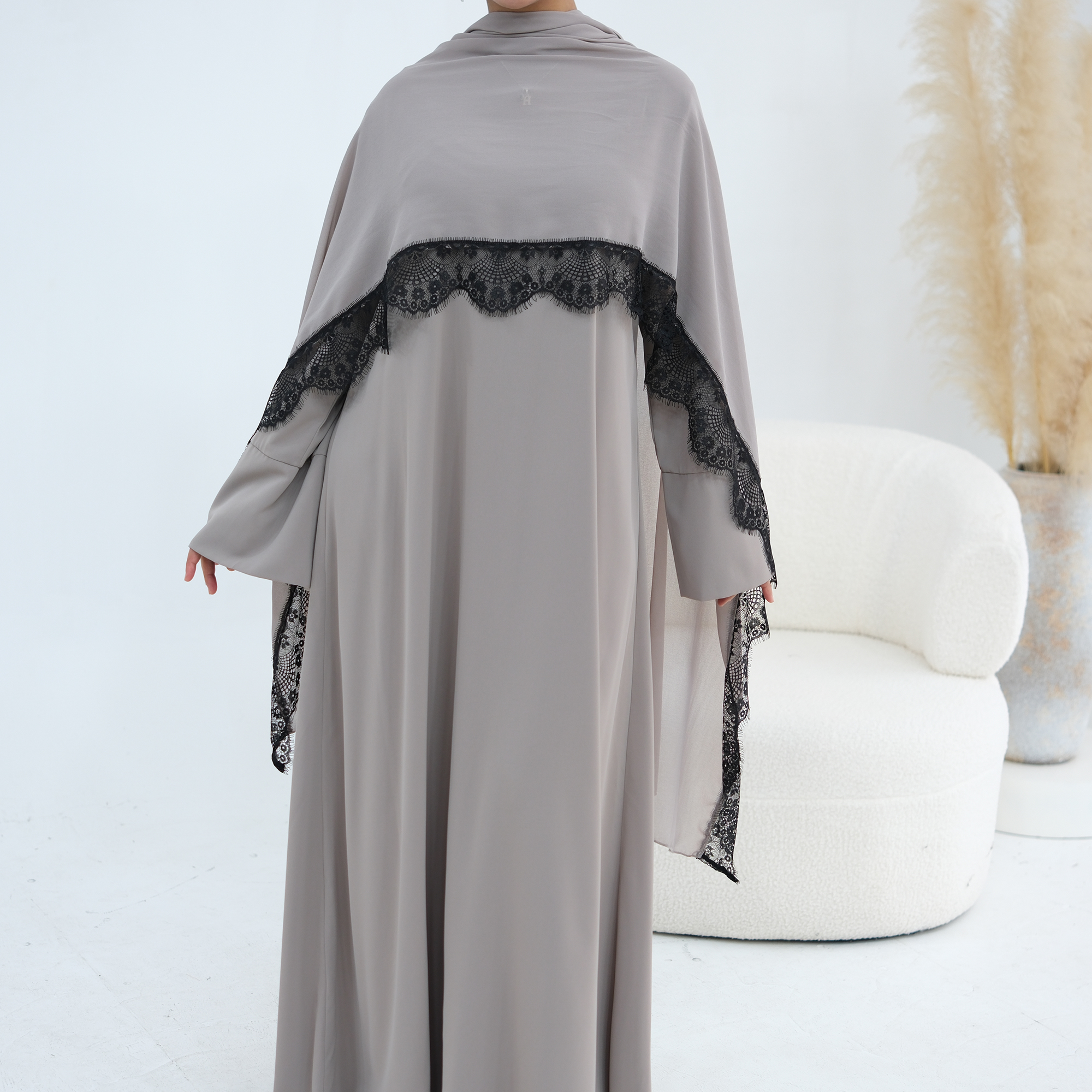 Delicate Lace Trim Regular-Fit - Summer Clothing Hijab avis et prix