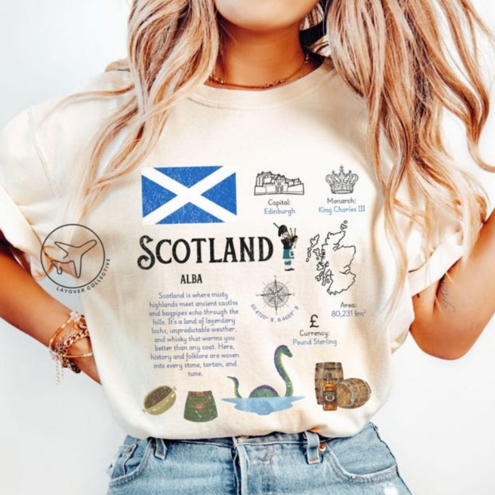Scotland UK T-Shirt Edinburgh  - Womens Summer Clothing Uk avis et prix