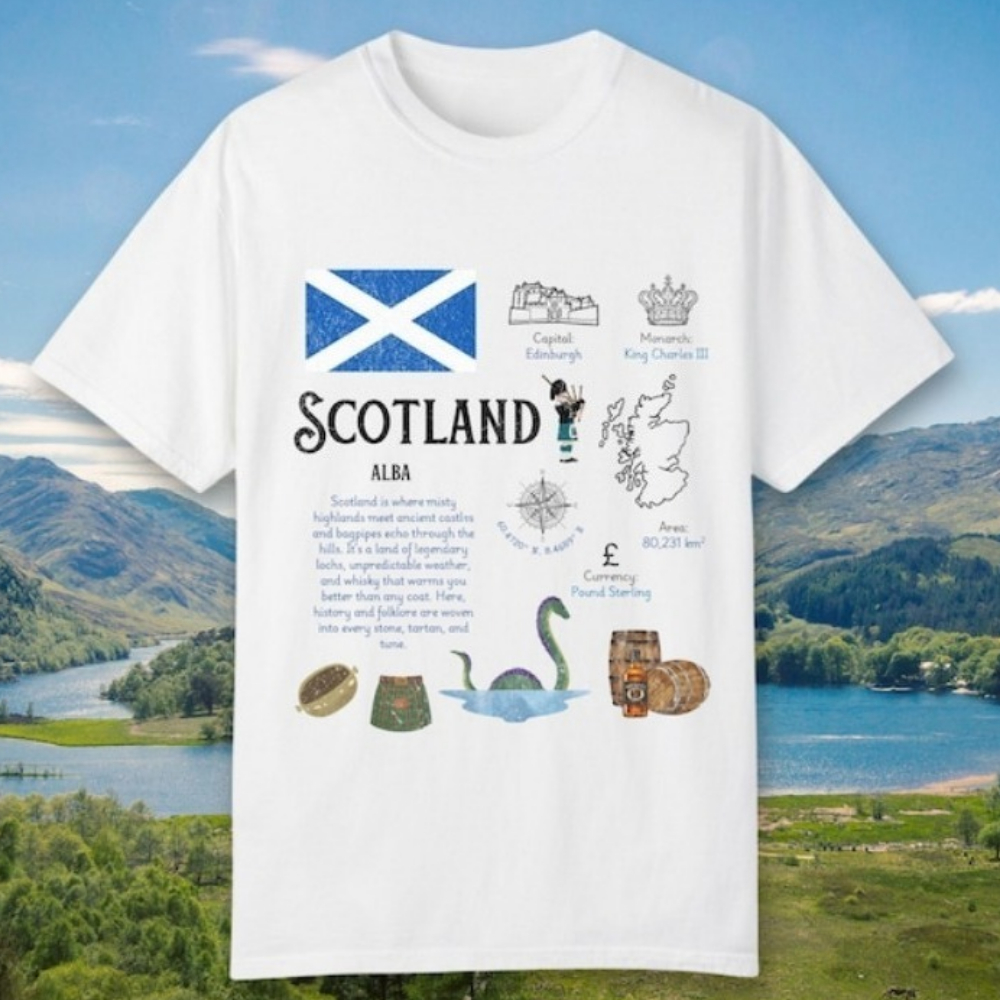 Scotland UK T-Shirt Edinburgh  - Womens Summer Clothing Uk avis et prix