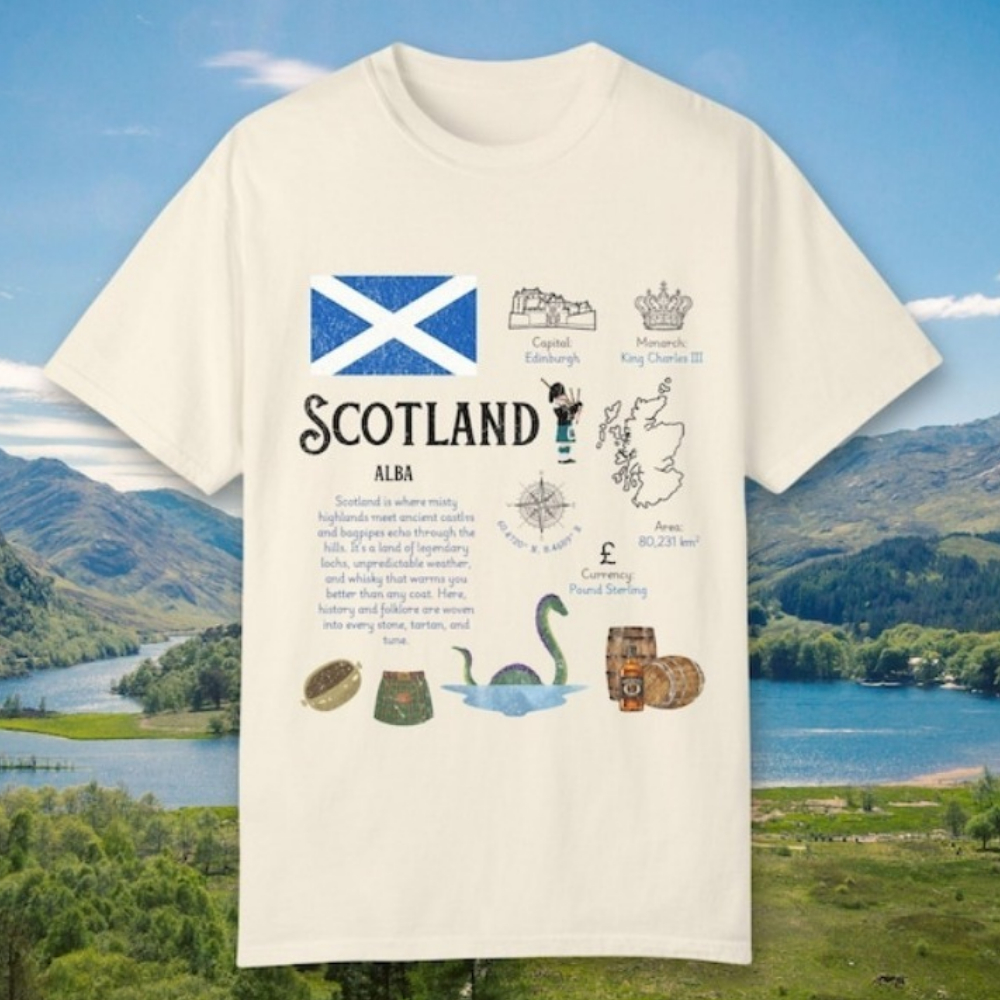 Scotland UK T-Shirt Edinburgh  - Womens Summer Clothing Uk avis et prix