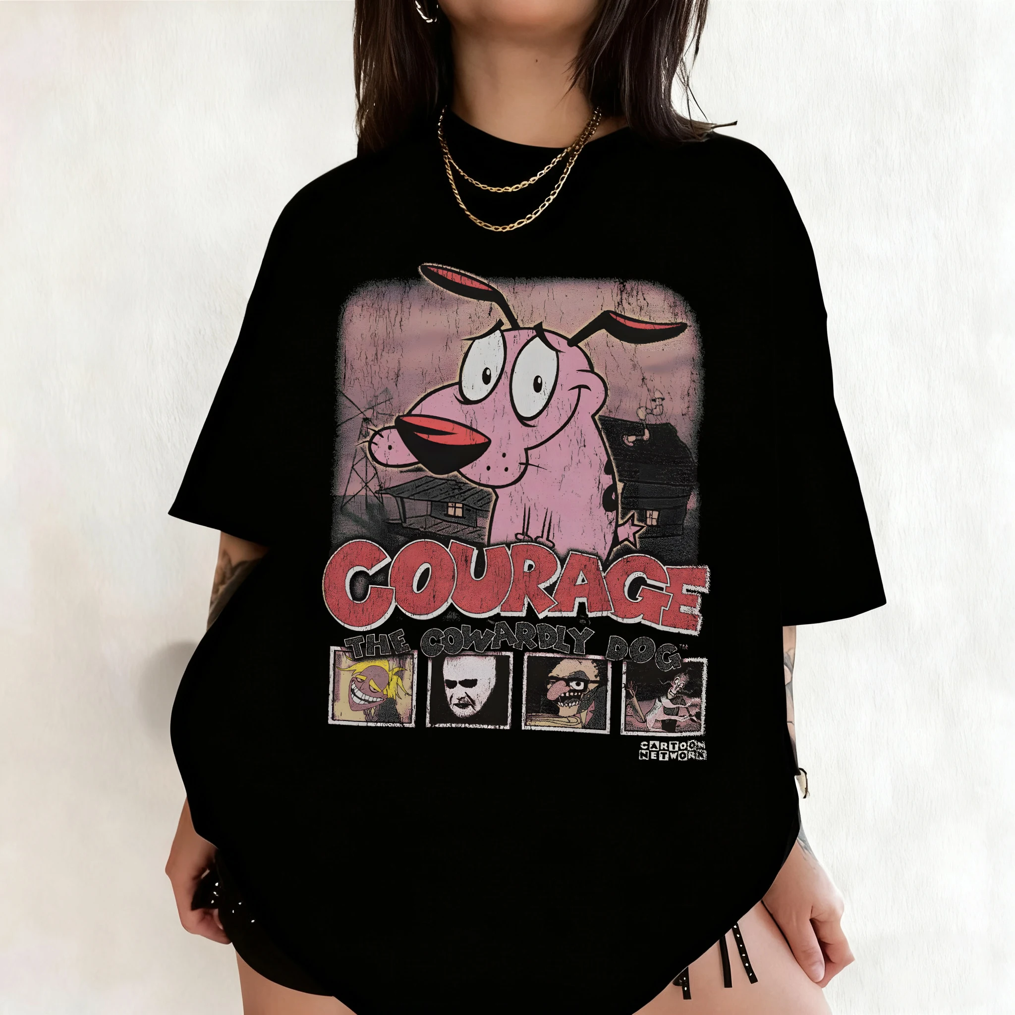 Summer Vintage Courage The Cow - Summer Clothing Cartoon avis et prix