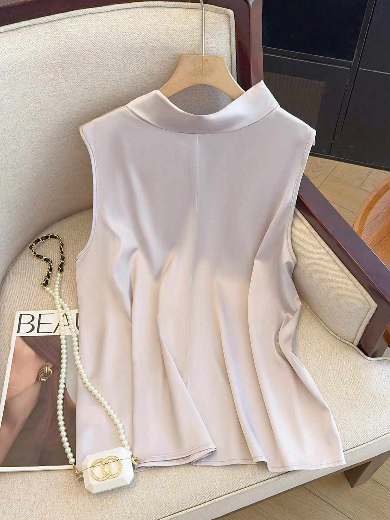 【Plus Size】 Solid Color Tie Fr - Summer Clothing For Plus Size Women avis et prix