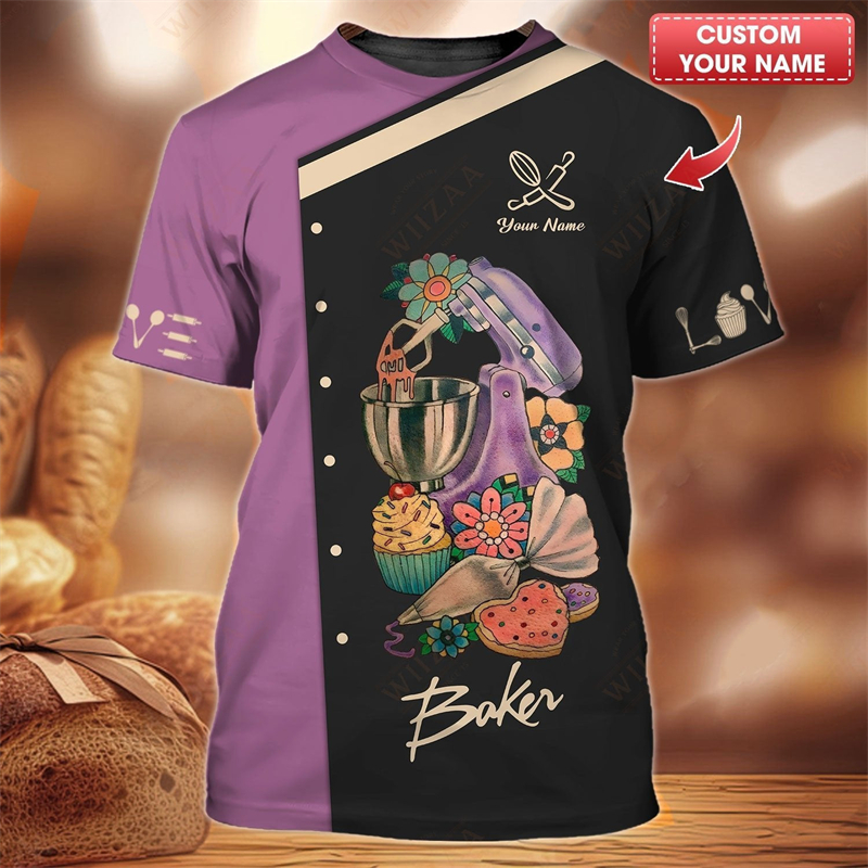 Custom Name Baker Graphic T Sh - Summer Clothing Name avis et prix