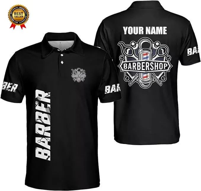 2025 Barber Short Sleeve Polo  - Summer Clothing Name avis et prix