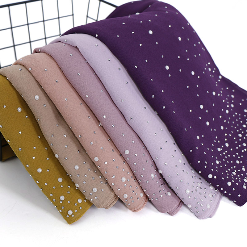 New Plain Diamond Beads Bubble - Summer Clothing Hijab avis et prix