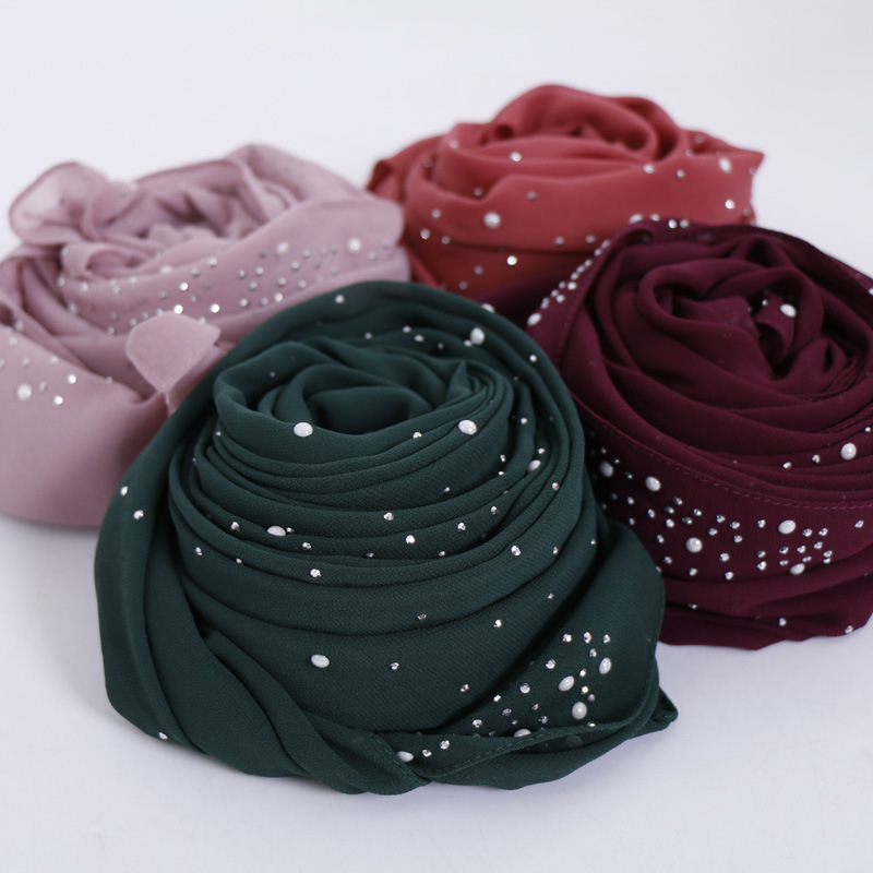 New Plain Diamond Beads Bubble - Summer Clothing Hijab avis et prix