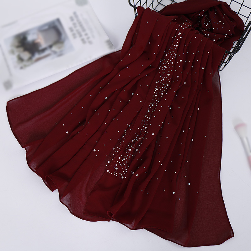 New Plain Diamond Beads Bubble - Summer Clothing Hijab avis et prix