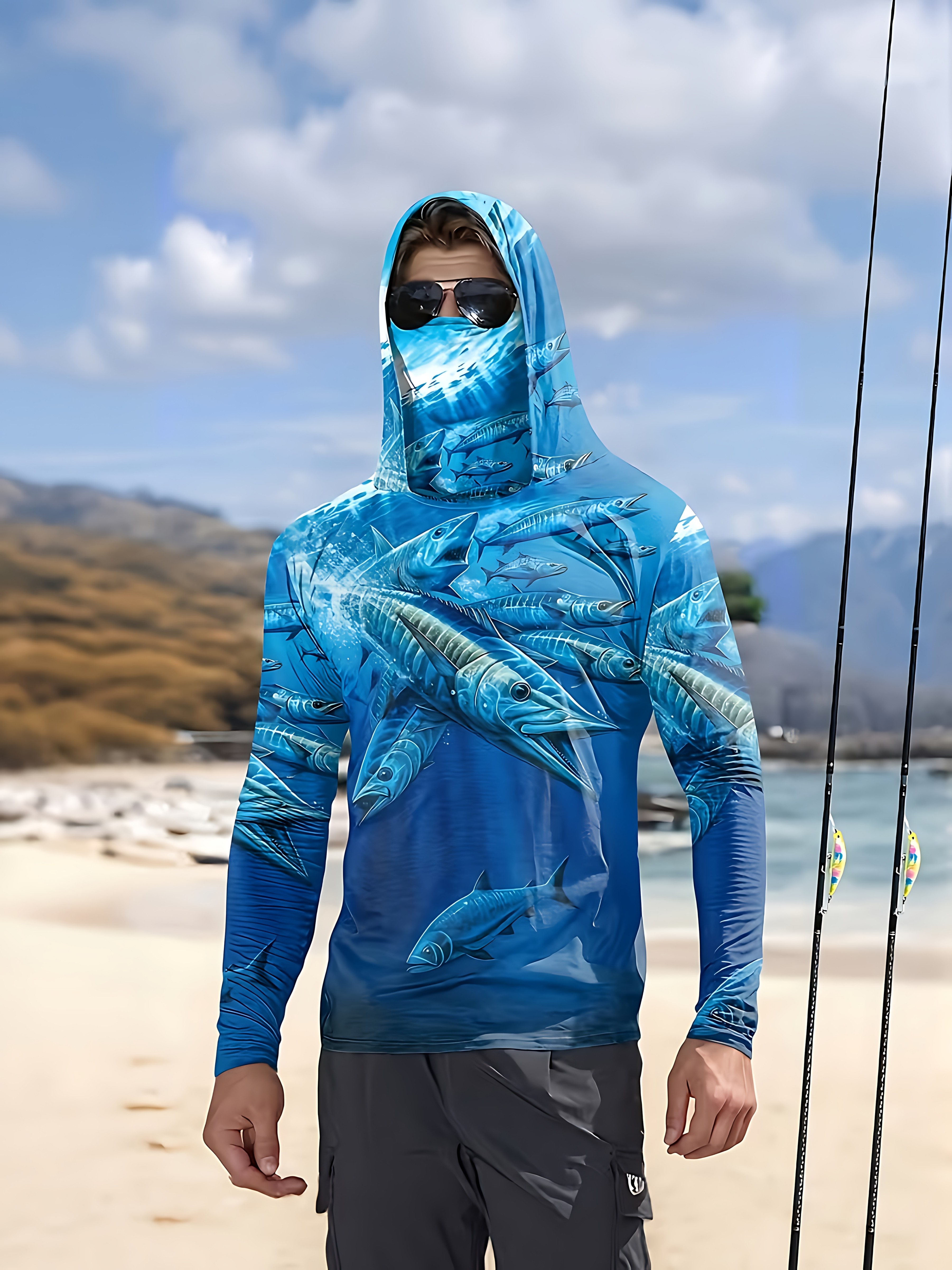 Fishing Shirt Hooded Men Fishi - Summer Clothing Essentials avis et prix
