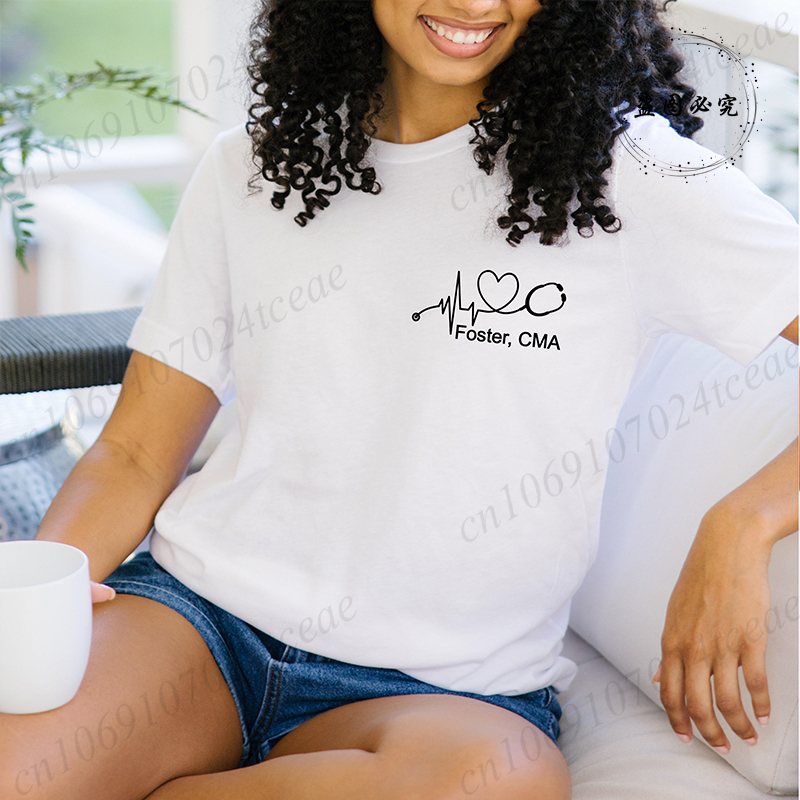 Custom Name Nurse Shirt Stetho - Summer Clothing Name avis et prix