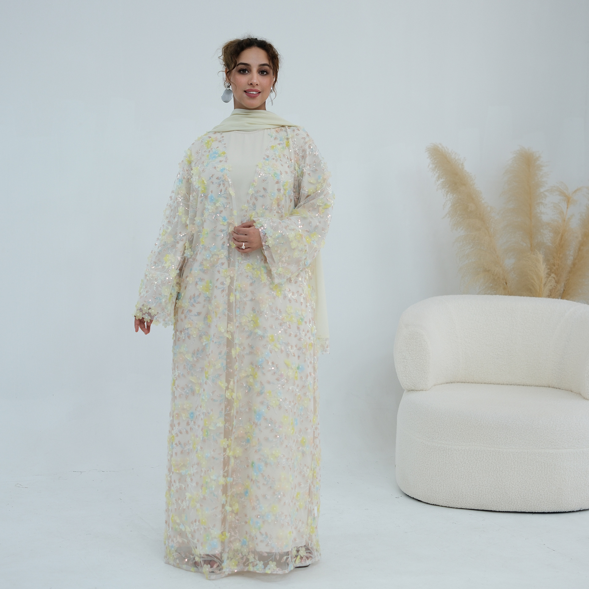 2026 Luxury Abaya EID 3D Flora - Summer Clothing Hijab avis et prix