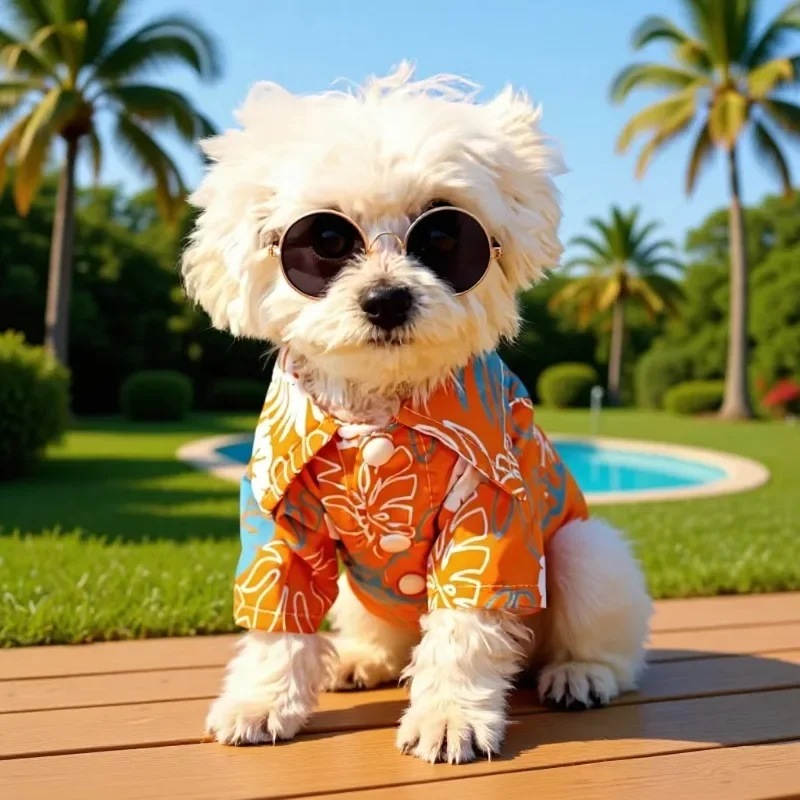 Handsome Small Dog Clothes Sum - Summer Dog Clothing avis et prix