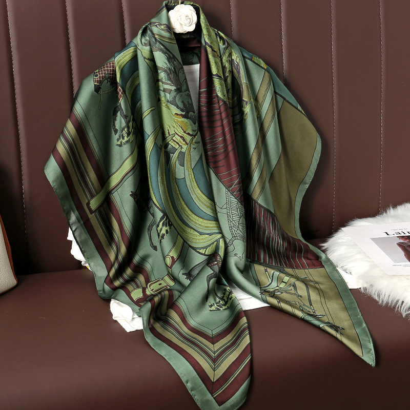 110cm Large Shawl Silk Square  - Summer Clothing Hijab avis et prix