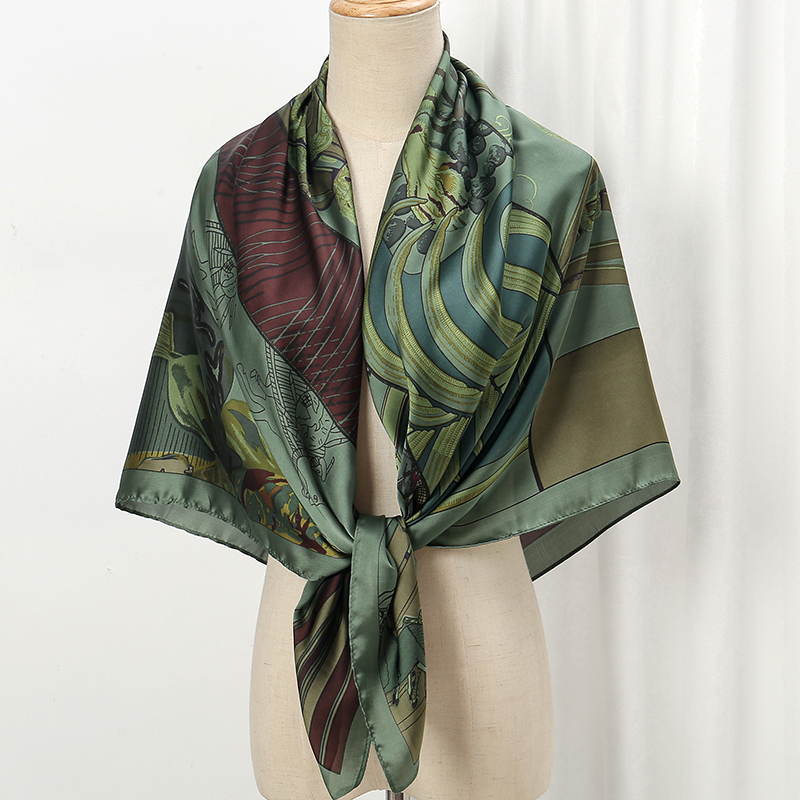 110cm Large Shawl Silk Square  - Summer Clothing Hijab avis et prix