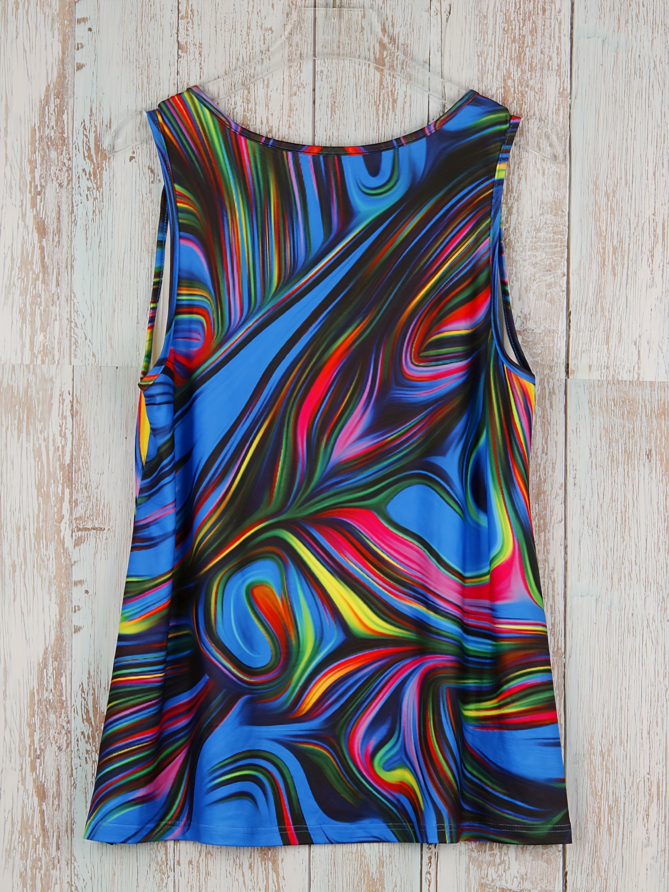 Plus Size Abstract Print Tank  - Summer Clothing For Plus Size Women avis et prix