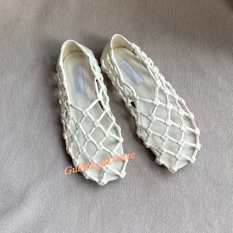 French Woven Mesh Hollow flat  - Summer Clothing Ladies avis et prix