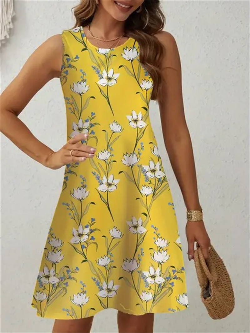 Yellow Floral Dress Women Slee - Soft Summer Yellow Clothing avis et prix