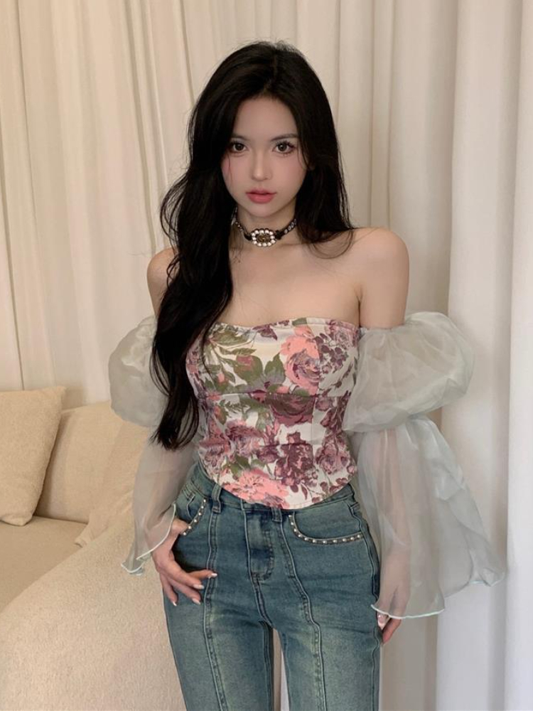 Women Crop Blouses Slash Neck  - Crop Blouse Linen avis et prix