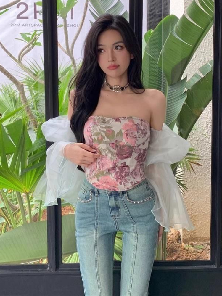 Women Crop Blouses Slash Neck  - Crop Blouse Linen avis et prix