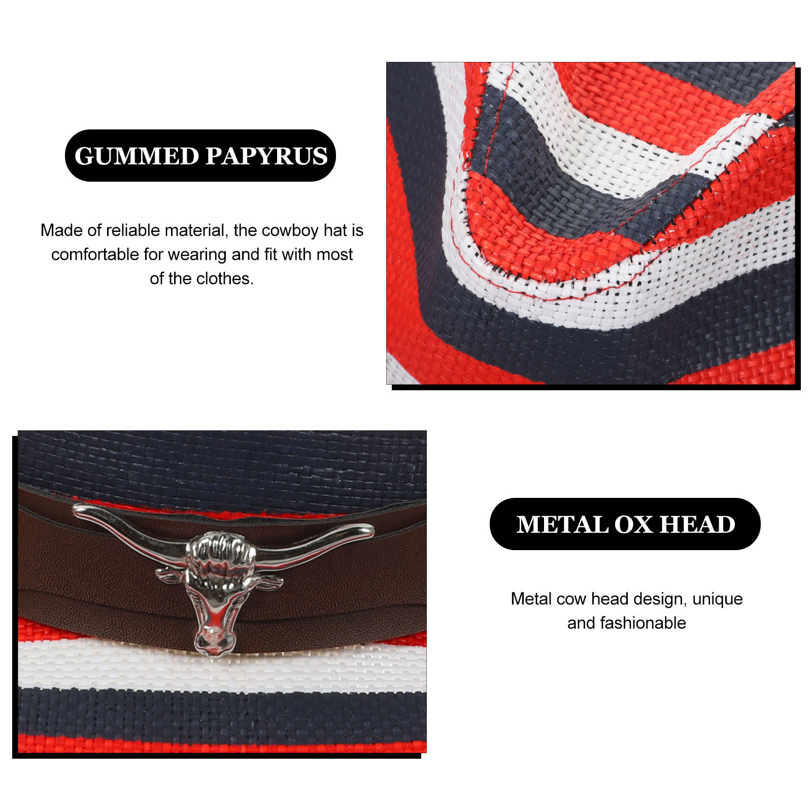 Cowboy Hat Western Style Fashi - Sun Hat Wide Brim avis et prix