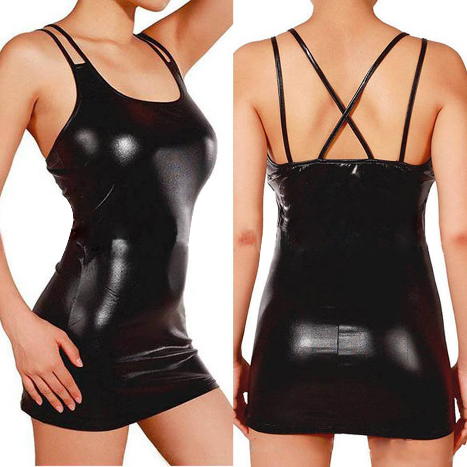 Sexy Erotic Hot Pu Metallic Le - Womens Summer Clothing Uk avis et prix