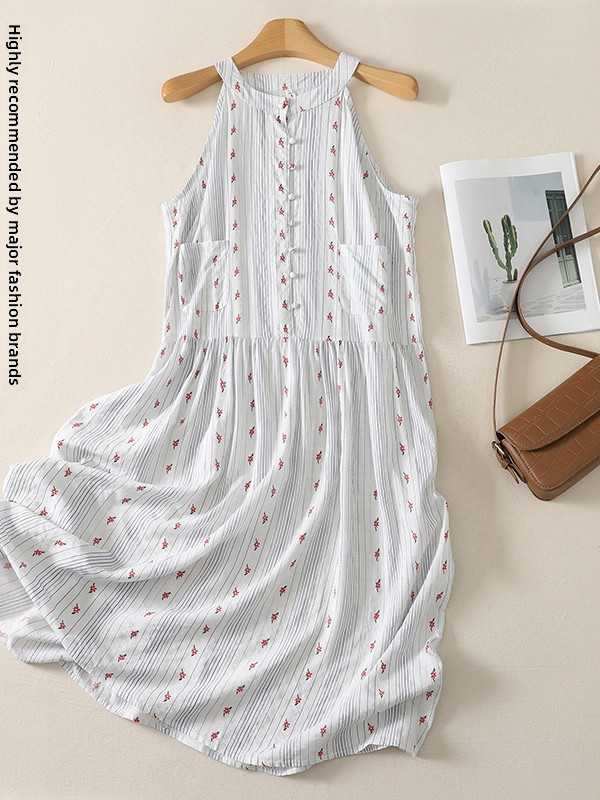Elegant A-Line Dress Floral Pr - Summer Line Clothing Brand avis et prix