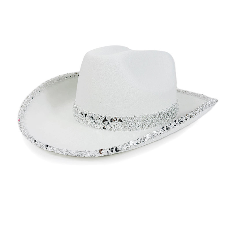 Women Men Sequin Cowgirl Hat S - Sun Hat Wide Brim avis et prix