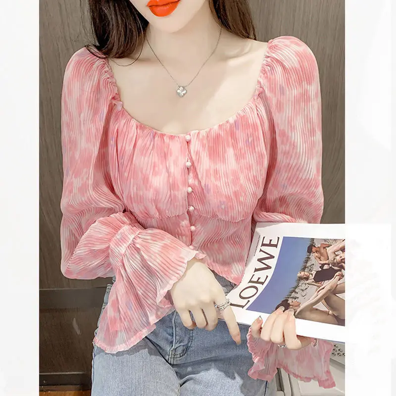 Sexy Kawaii Sweet Square Neck  - Crop Blouse Linen avis et prix