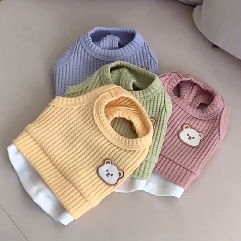 Yellow Waffle Pet Clothes Summ - Soft Summer Yellow Clothing avis et prix
