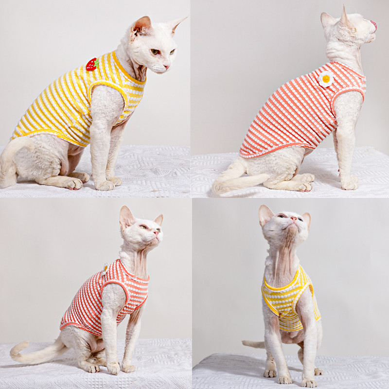 Summer T-Shirt for Sphynx Cat  - Soft Summer Yellow Clothing avis et prix