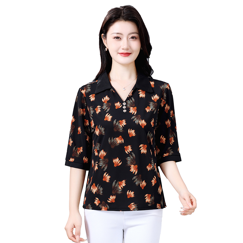 Contrast Geometric Texture Tee - Summer 2025 Clothing Essentials avis et prix