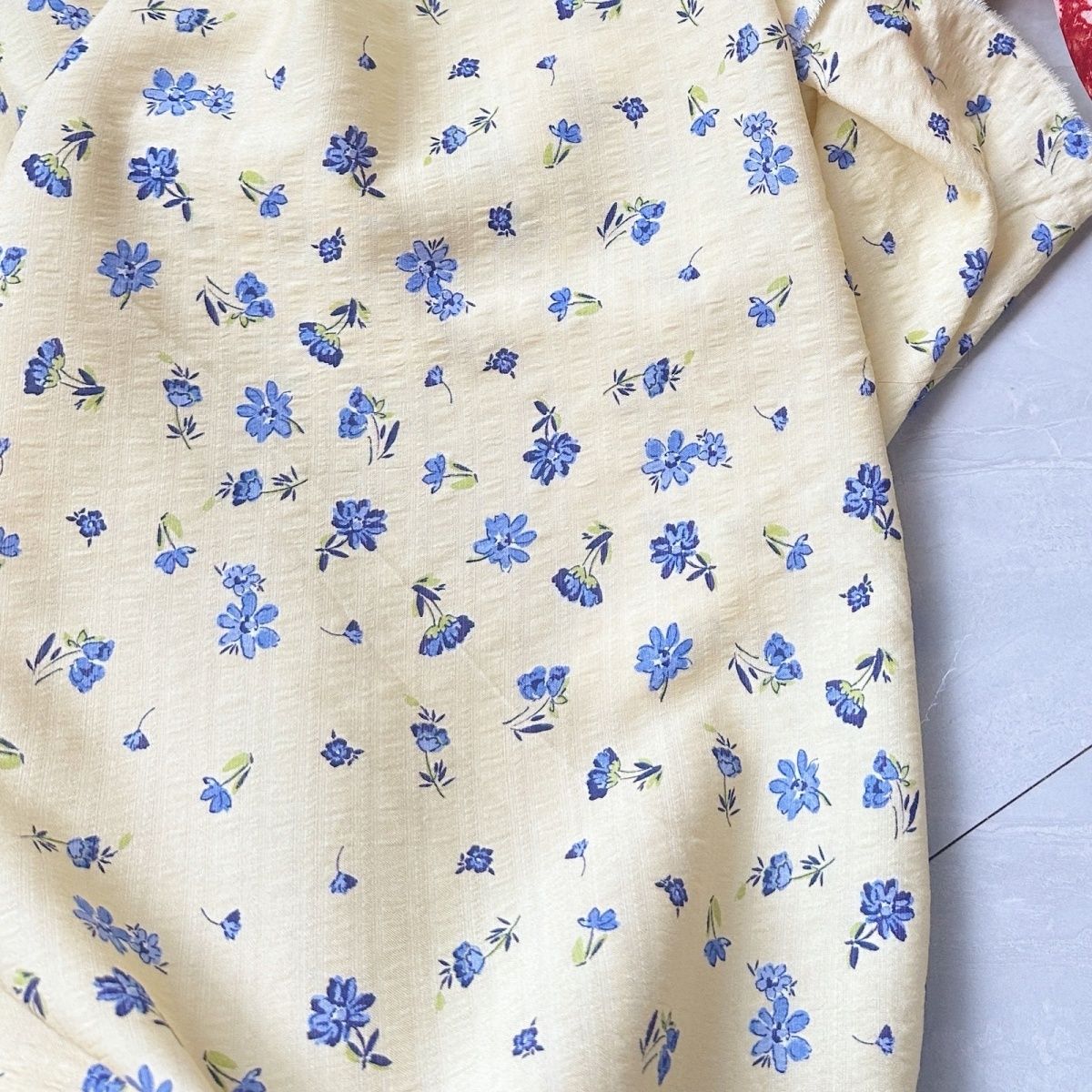 All Cotton Bubble Fabric Yello - Soft Summer Yellow Clothing avis et prix