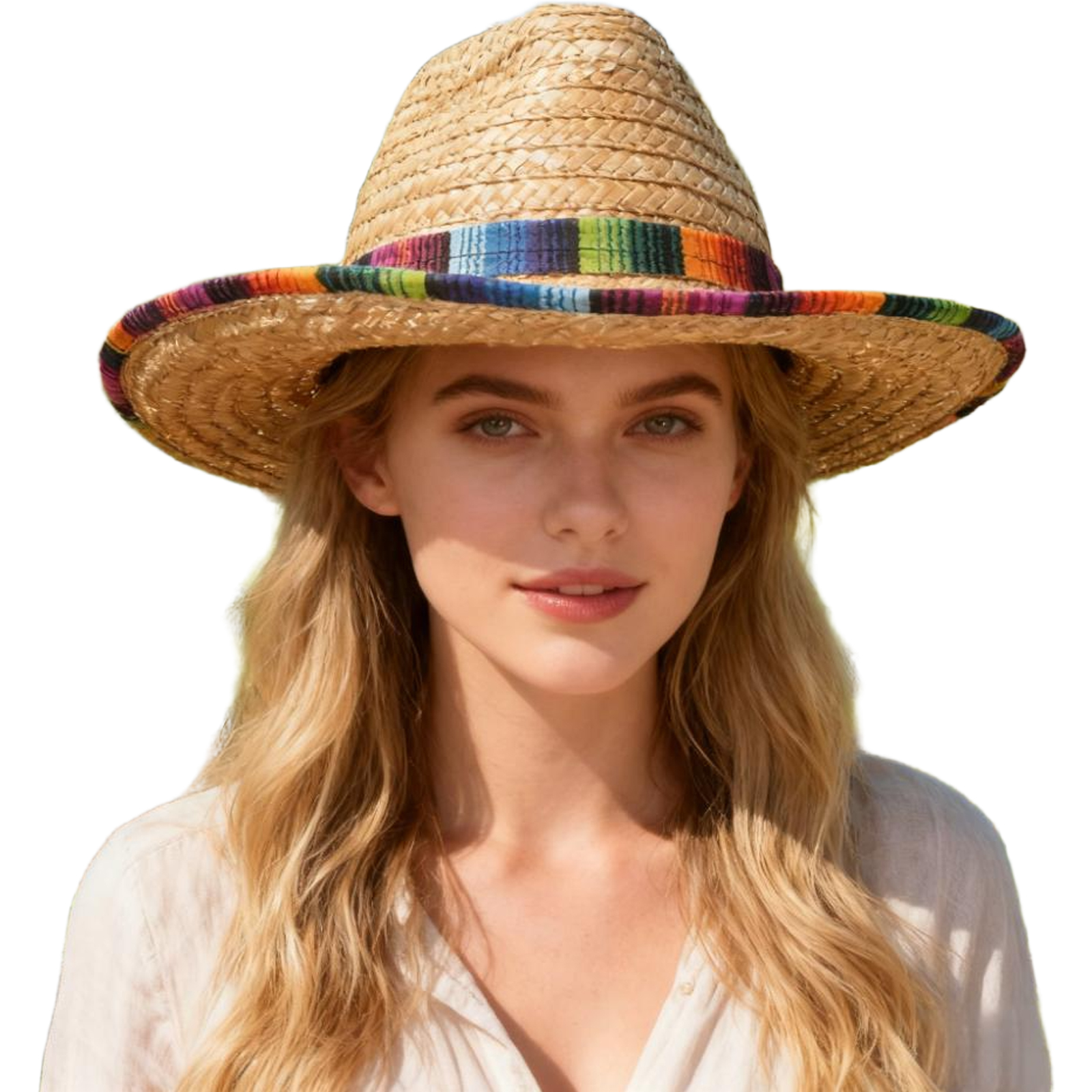Mexican Straw Hat Carnival Wid - Sun Hat Wide Brim avis et prix