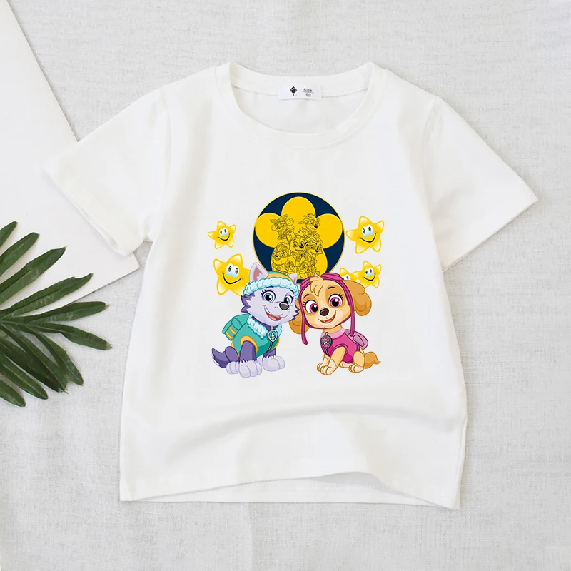 Paw Patrols Series T-Shirt Whi - Summer Everest Clothing avis et prix